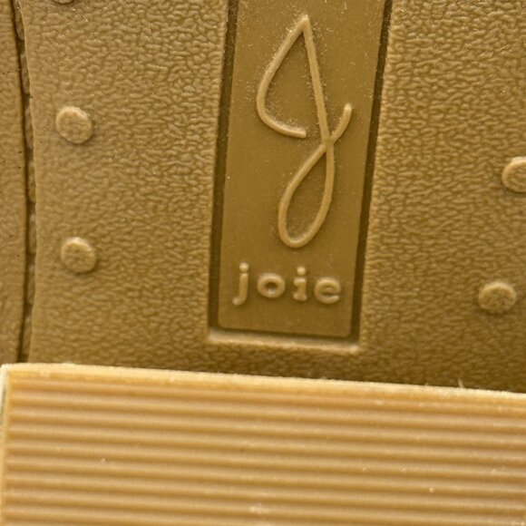 Joie Kayden Ankle Booties Women's Size 7.5 M Faux Suede Vegan Olive Chunky Heel - Picture 7 of 9